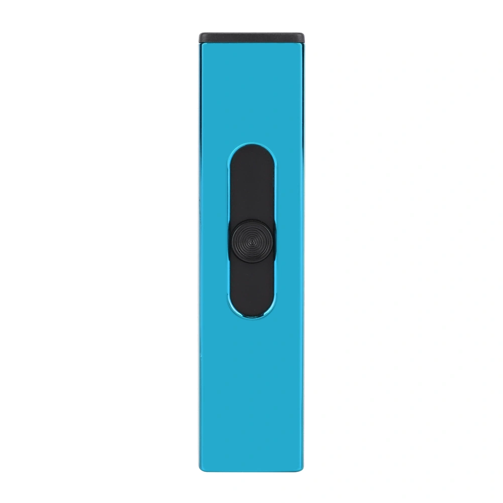 USB Electronic Rechargeable Flameless Cigar Cigarette Lighter Windproof Male Gifts(Blue)