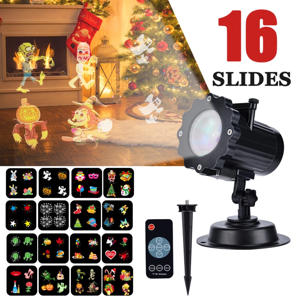 LED Projector Light, Outdoor Indoor Xmas Decorative Lights, Rotating Waterproof LED