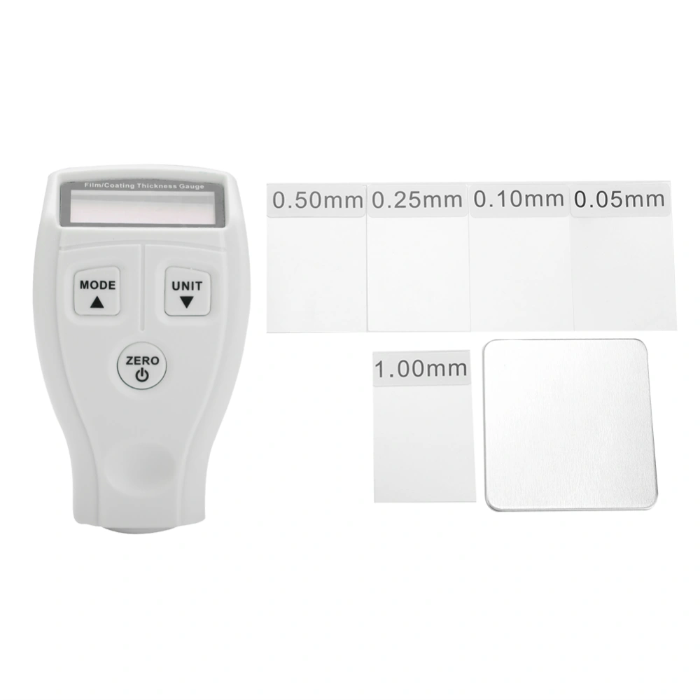 Mini Portable LCD Car Paint Tester Coating Thickness Digital Detector Measuring Gauge(White)