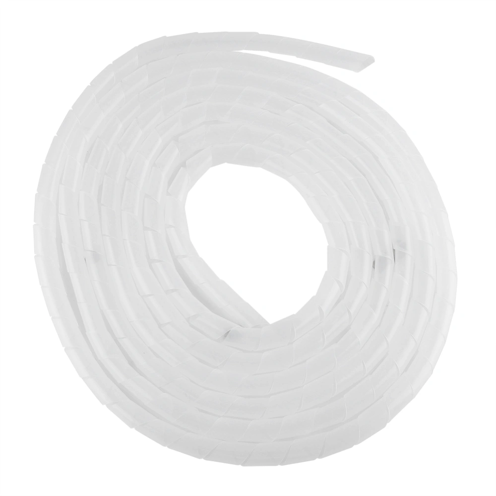 Flexible Spiral Cable Wrap Wire Binding Organizer Home Office Cord Management (White, 14mm)