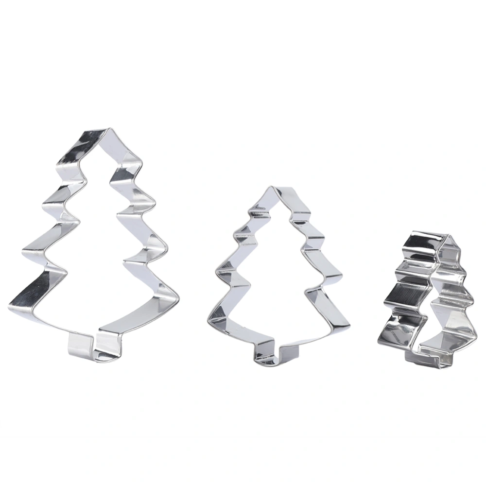 3Pcs/Set Stainless Steel Cake Cookies Mold Christmas Decorative Desserts Baking Mould(#4)