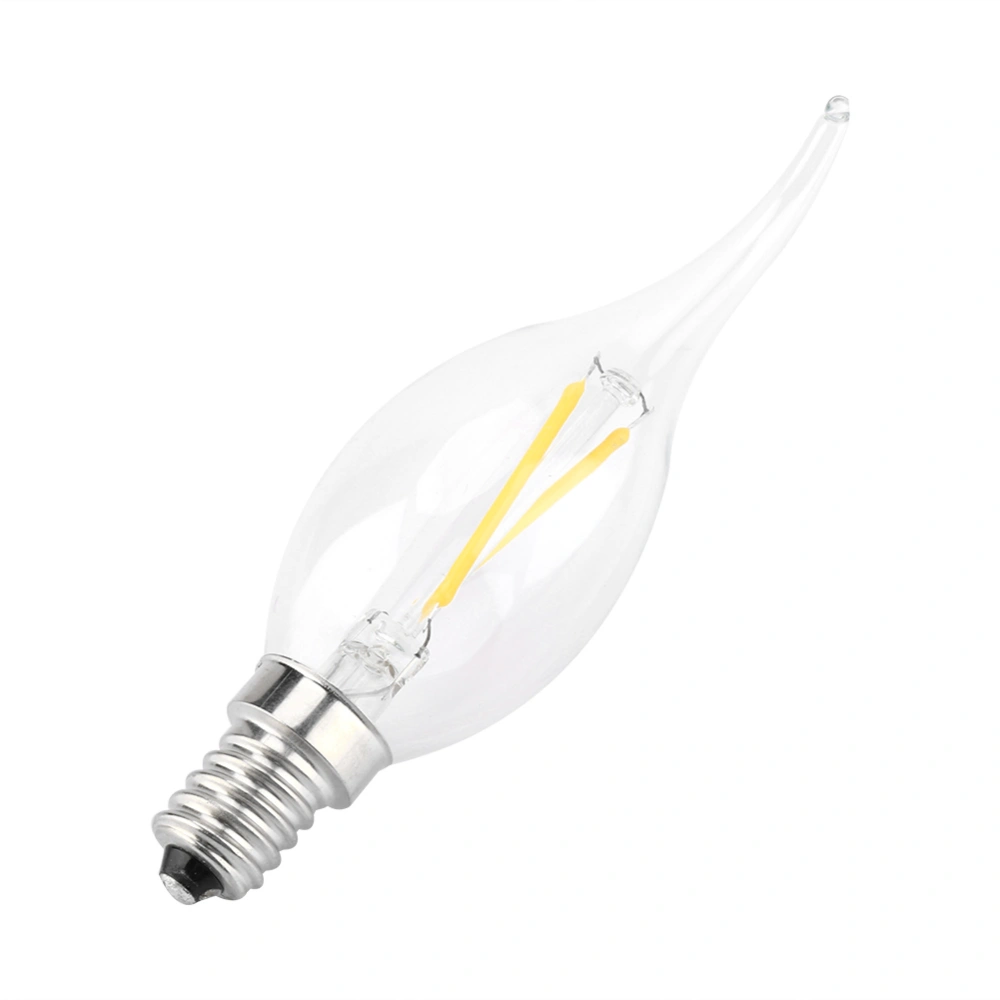 E14 2W LED Lamp Light Bulb Candle Flame Shape Warm White Lighting AC 220V (2W)