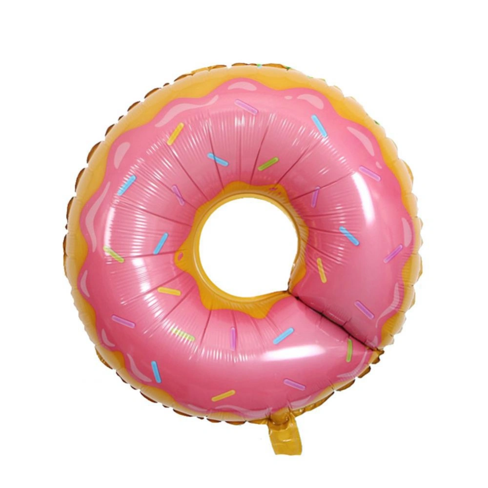 1Pc Ice Cream/Donut Foil Balloon Cool Summer Parties Festival Background Decor(Pink Donut)