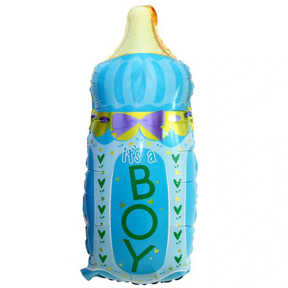 Cute Cartoon Milk Bottle Foil Balloon Interesting Birthday Party Decor for Boys Girls(Blue)