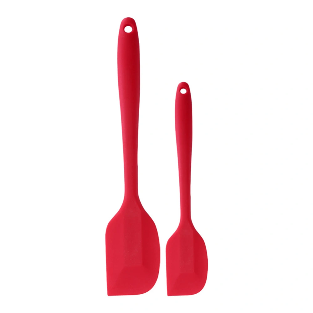 Long Handle Silicone Scraper for Butter Cake Cooking Tool Kitchenware(Red)