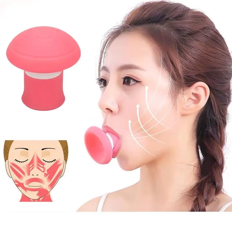 Silica Gel Mouth Jaw Exerciser Slimming Face Lift Tool Chin V Face Lifting Double Thin Wrinkle Removal Blow Breath Exerciser