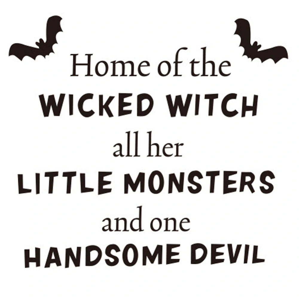 Halloween "Home of witch" Wall Decal Bedroom Living Room Background Sticker Home Decor