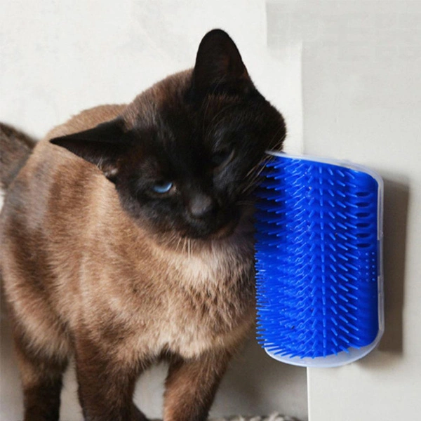 Cat Massage Comb Kitten Self Grooming Scratcher Wall Corner Brush Cats Scratch Bristles Arch Toy Pet Plastic Hair Removal Tool