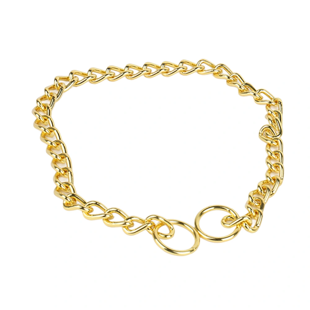 Pet Chain Necklace Gold Color Fashion Decorative Durable Pet Chain Collar for Dogs Cats 0.25x50cm / 0.1x19.7in