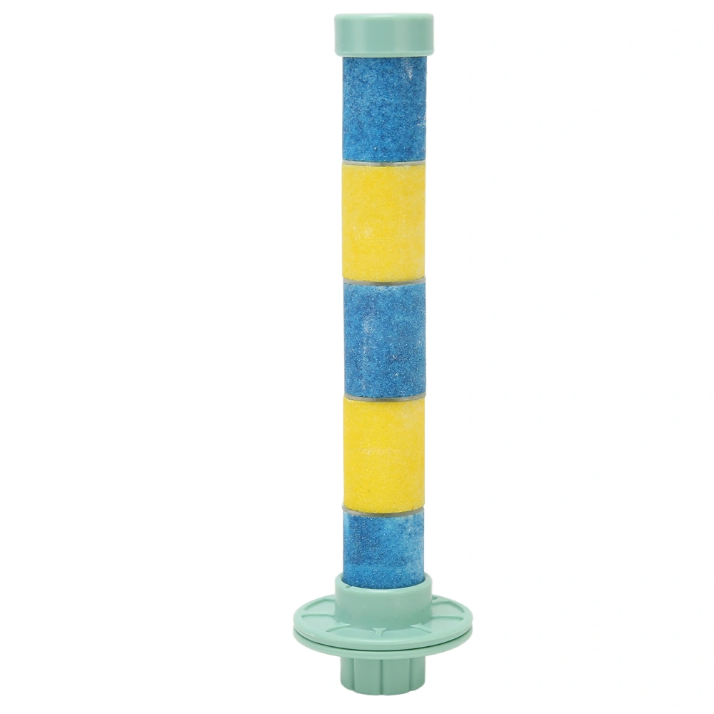 Parrot Quartz Sand Perch Paw Beak Grinding Pet Bird Cage Stand for Bird Parrot Budgies Parakeet Cockatiels Blue Yellow