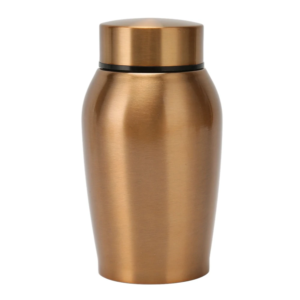 Pet Memorial Urns Exquisite Stainless Steel Oxidation Resistant Pet Cremation Jar for Funeral Ashes Burial Golden