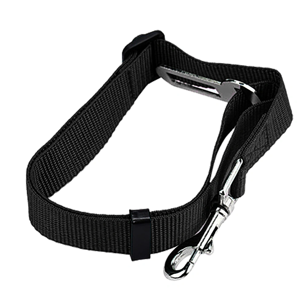 Buyweek Dog Seatbelt 1in Wide 17.7 to 28.3in Retractable Strong Nylon ABS Alloy Pet Car Seatbelt for Vehicle Seats Safety Black