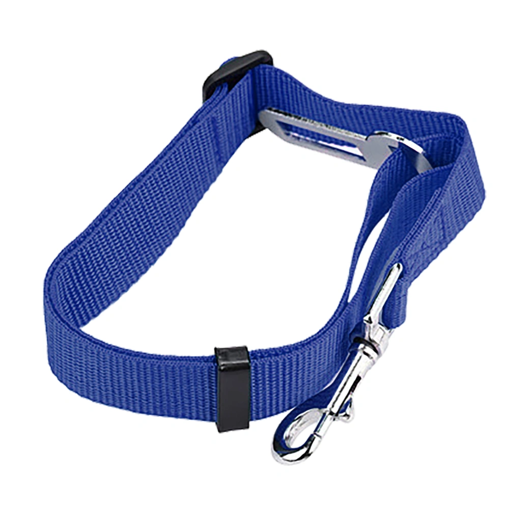 Dog Seatbelt 1in Wide 17.7 to 28.3in Retractable Strong Nylon ABS Alloy Pet Car Seatbelt for Vehicle Seats Safety Blue