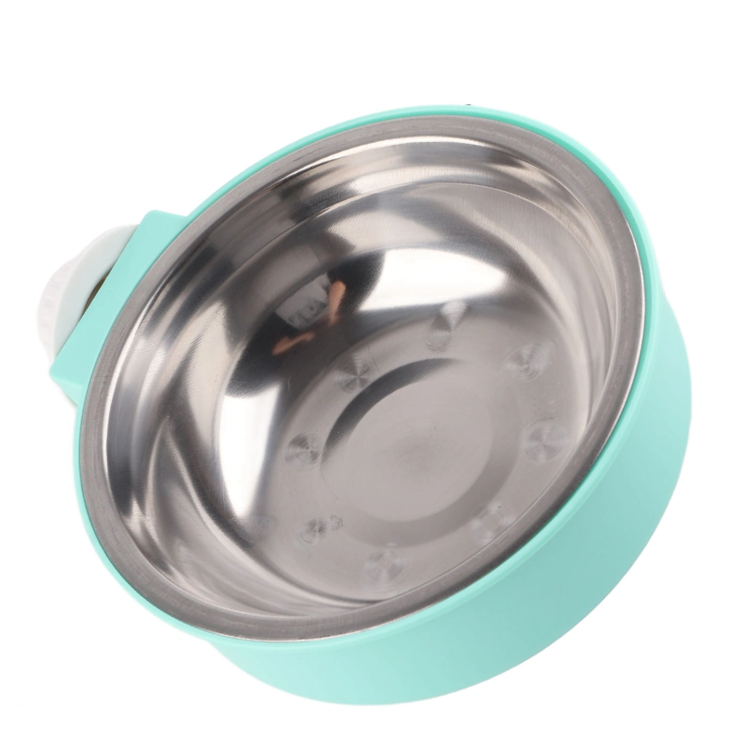 Crate Dog Bowl Removable Stainless Steel Hanging Pet Cage Bowl Food and Water Feeder Coop Cup for Cat Dog Puppy Green
