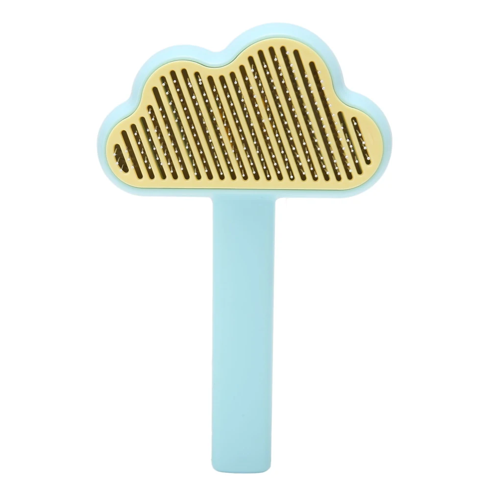 Cat Grooming Brush Self Cleaning Hair Removal Pet Shedding Brush for Long and Short Haired Dogs Cats Blue