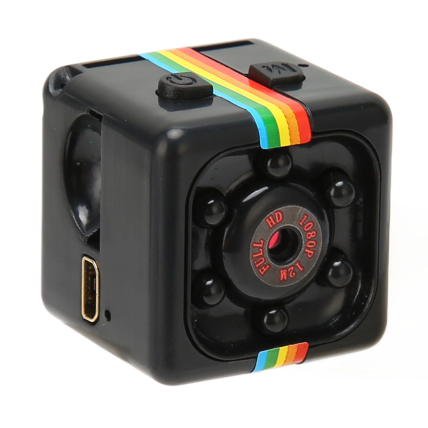 Mini Camera 1080P HD Night Vision 140 Degree Lens Small Sports DV Camcorder for Outdoor Indoor Black