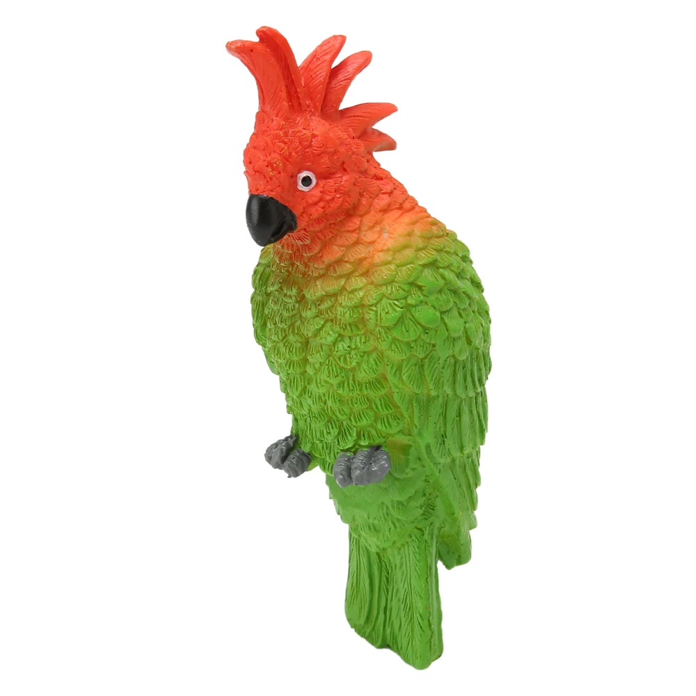 Parrot Figurines Aquarium Ornament Simulation Innovative Hand Crafted Colorful Resin Parrot Fish Tank Pendant Green