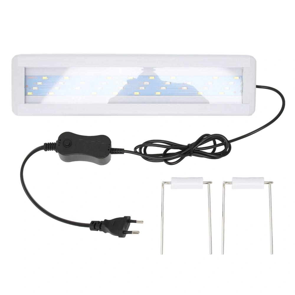 LED Aquarium Light 4 Rows 3 Color Modes Splash Proof Fish Tank Plant Lamp with Extendable Bracket EU Plug 220V