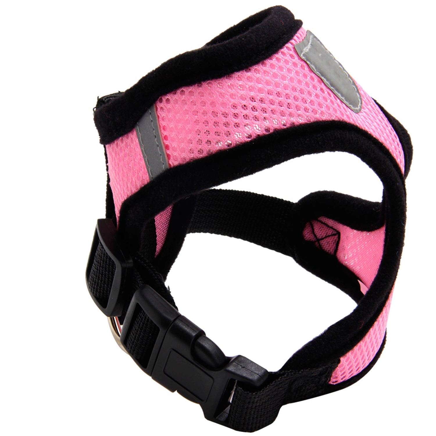 Dog Harness with Leash Mesh Cloth Adjustable Soft Breathable Pet Vest for Outdoor Training and Running Pink L