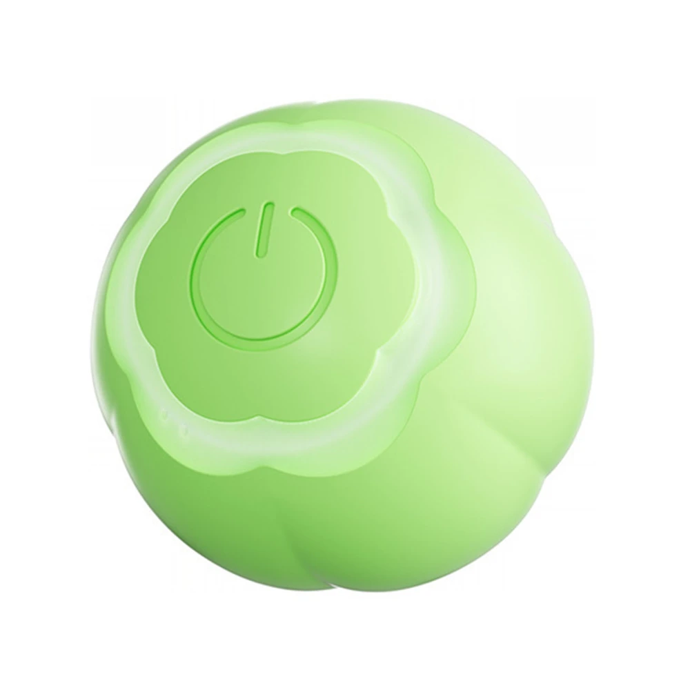 Smart Cat Toy Ball Interactive Bite Resistant Relieve Boredom Automatic Moving Rolling Ball for Cat Kitten Grass Green