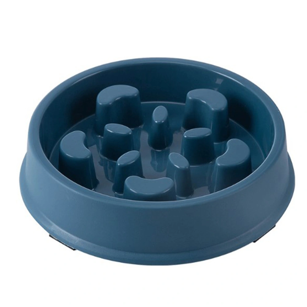 Slow Feeder Dog Bowl Petal Type Prevent Choking Puzzle Slip Resistant Bowl for Pet Supplies Dark Blue