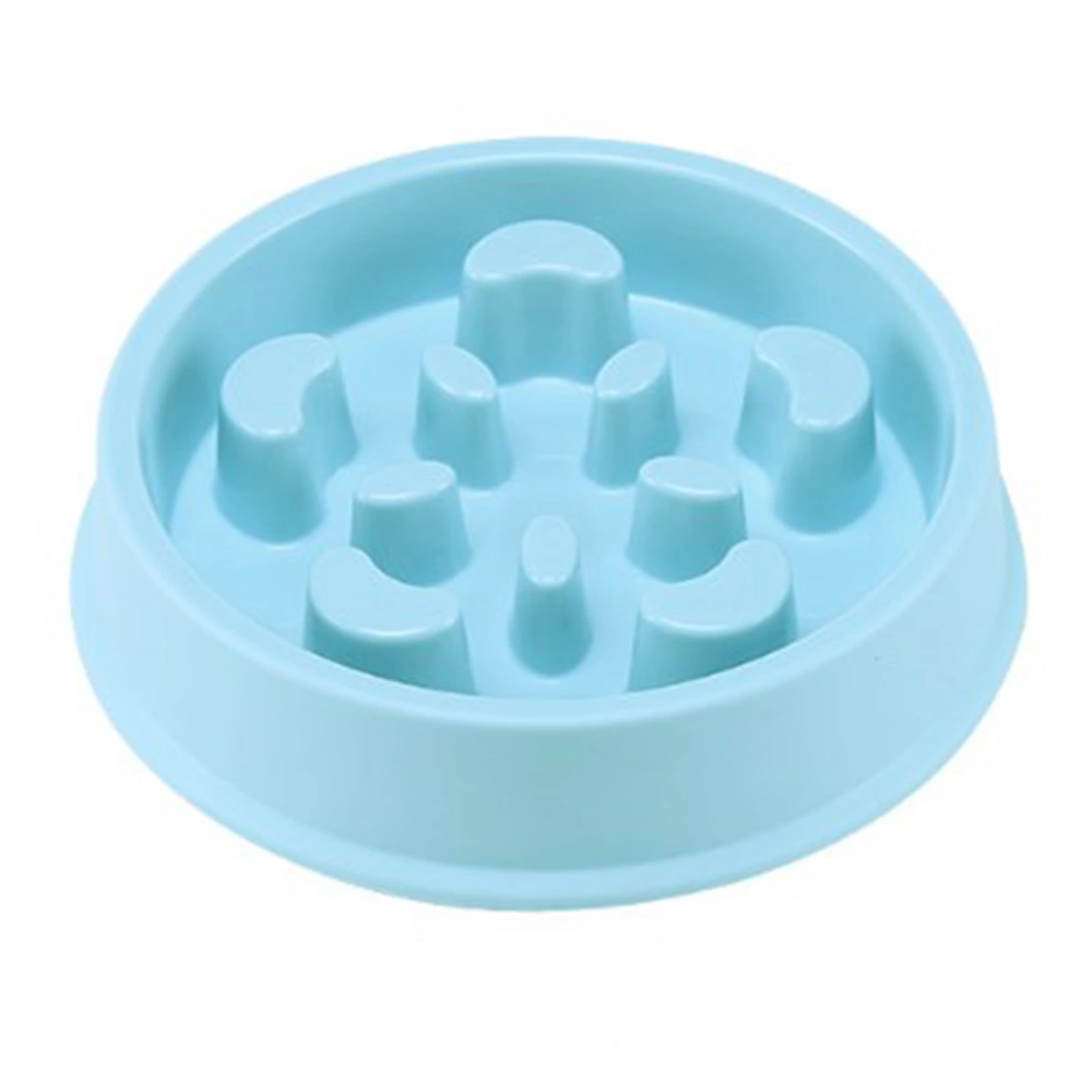 Slow Feeder Dog Bowl Petal Type Prevent Choking Puzzle Slip Resistant Bowl for Pet Supplies Blue