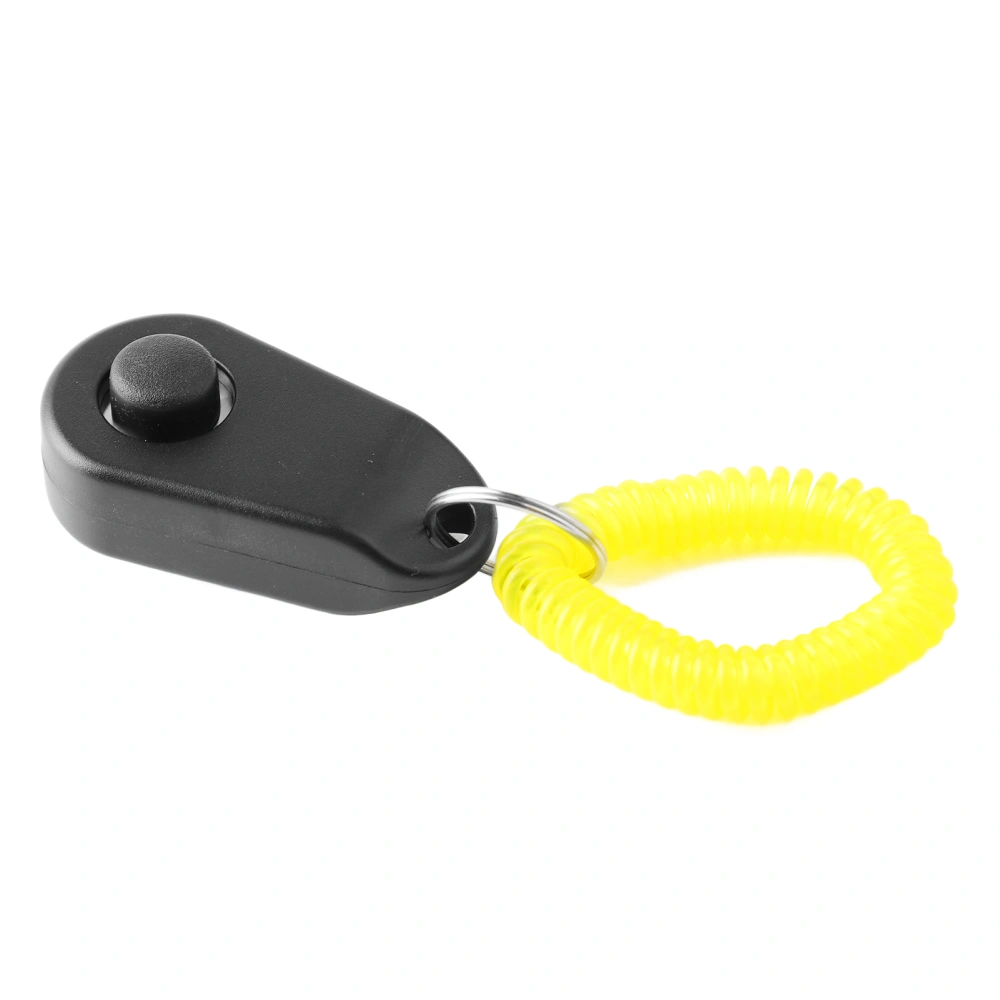 Dog Training Clicker Interactive Squeaky Comfortable Universal Training Clicker Ring for Dogs Cats Black