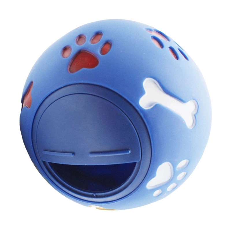 Dog Treat Dispenser Ball Slow Feeding Adjustable Chewing Puppy Puzzle Ball Toy for Cat Blue S 7.5cm/3.0in Diameter