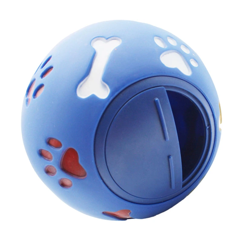 Dog Treat Dispenser Ball Slow Feeding Adjustable Chewing Puppy Puzzle Ball Toy for Cat Blue S 7.5cm/3.0in Diameter