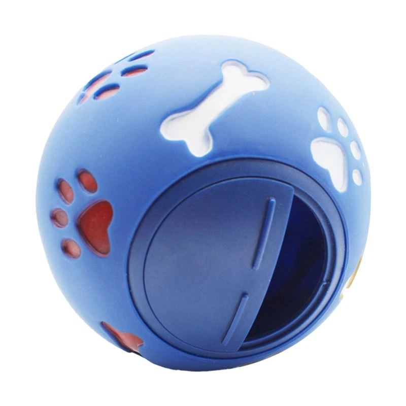 Dog Treat Dispenser Ball Slow Feeding Adjustable Chewing Puppy Puzzle Ball Toy for Cat Blue S 7.5cm/3.0in Diameter