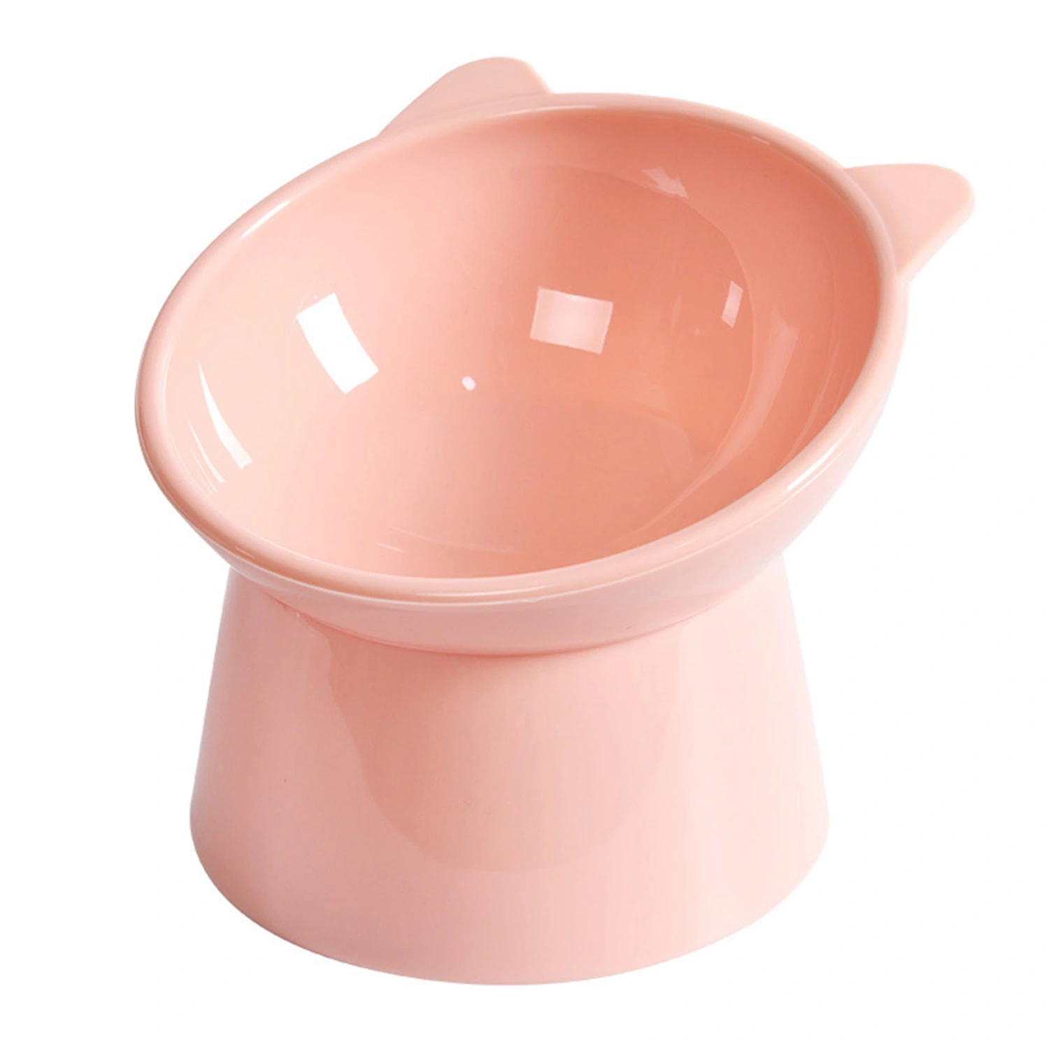 Cat Food Bowl Elevated Tilted Raised Easy To Clean Pets Feeder Water Bowl for Small Dogs Pink