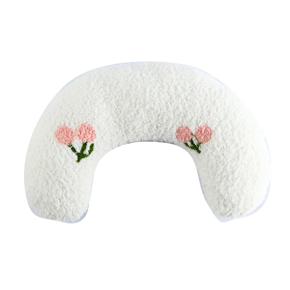 Pet Pillow U Shaped Defend Spine Soft Comfortable Pet Neck Pillow for Sleeping Improve Joint Relief White