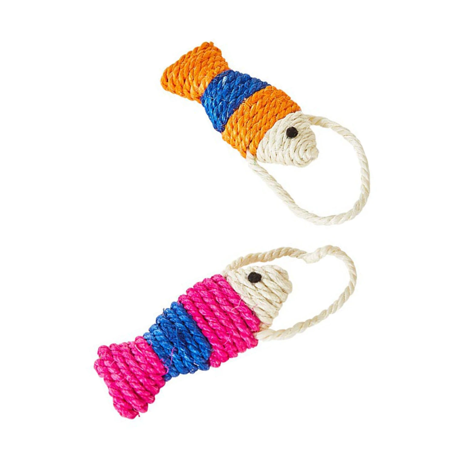 Fish Shape Cat Scratcher Interactive Sisal Rope Cat Scratch Board Scratching Pad for Cat Kitten Indoor