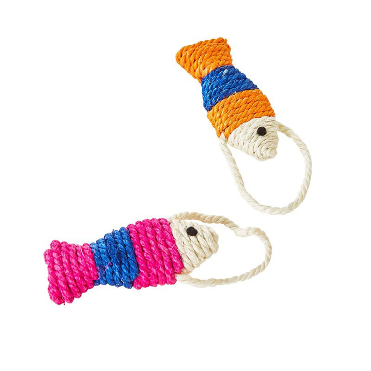 Fish Shape Cat Scratcher Interactive Sisal Rope Cat Scratch Board Scratching Pad for Cat Kitten Indoor