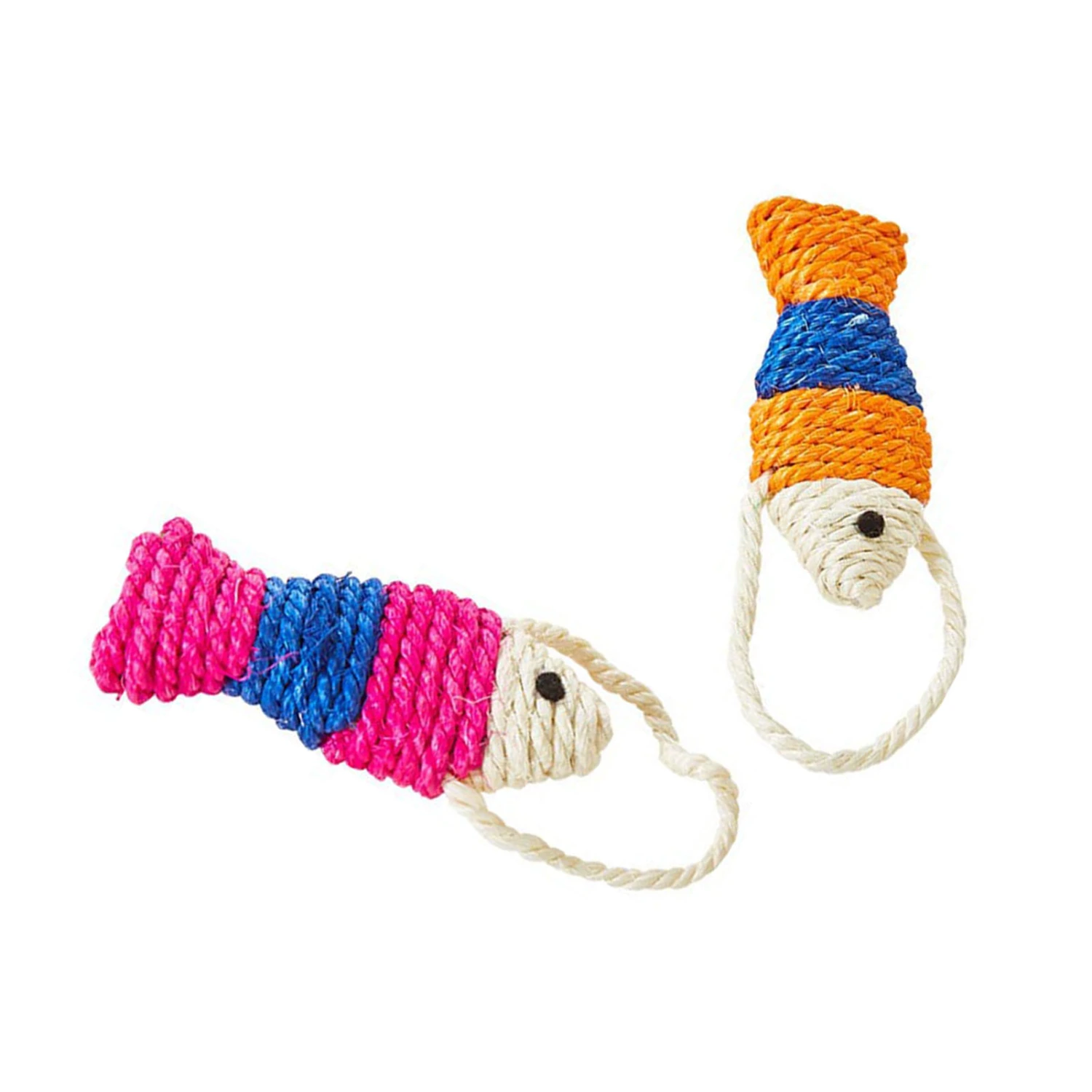 Fish Shape Cat Scratcher Interactive Sisal Rope Cat Scratch Board Scratching Pad for Cat Kitten Indoor