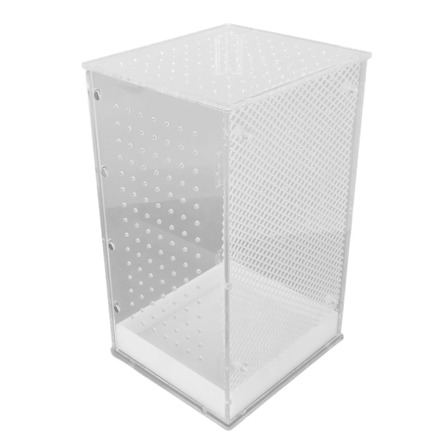 Reptile Terrarium Tank Acrylic Highly Transparent Clear Habitat Tank for Leopard Gecko Snake Frog M