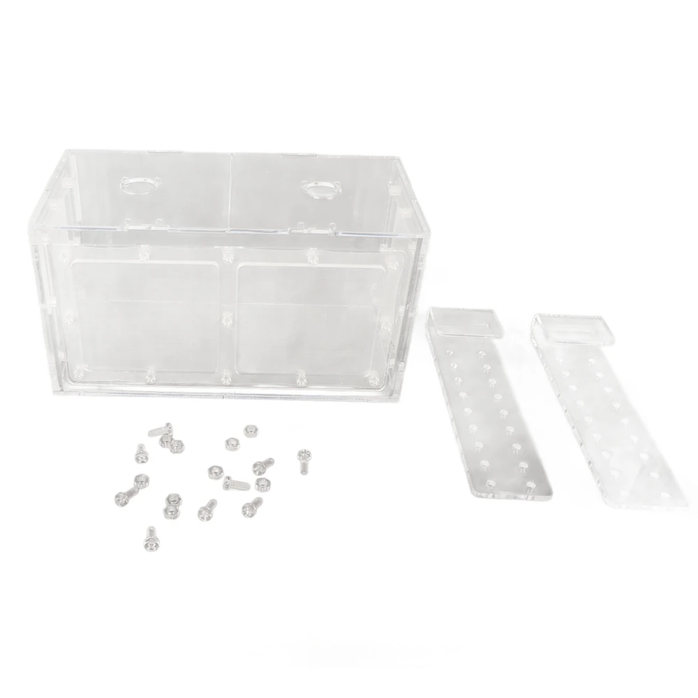 Fish Breeding Isolation Box Transparent Mesh Side Fish Tank Incubator for Aquarium Small Fish 20x10x11cm / 7.9x3.9x4.3in