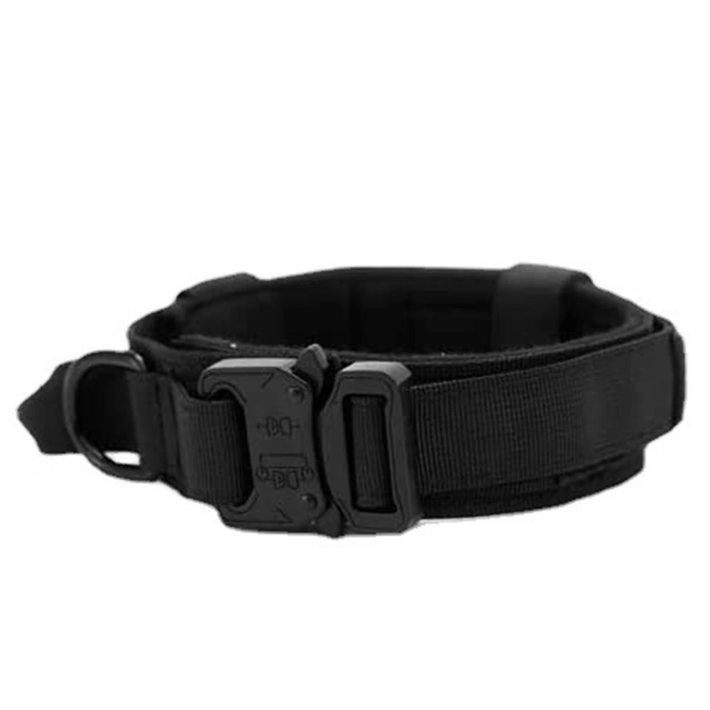 Adjustable Dog Collar Comfortable Breathable Pet Dog Collar with Metal Buckle And D Ring for Training Medium Large Dogs Black M