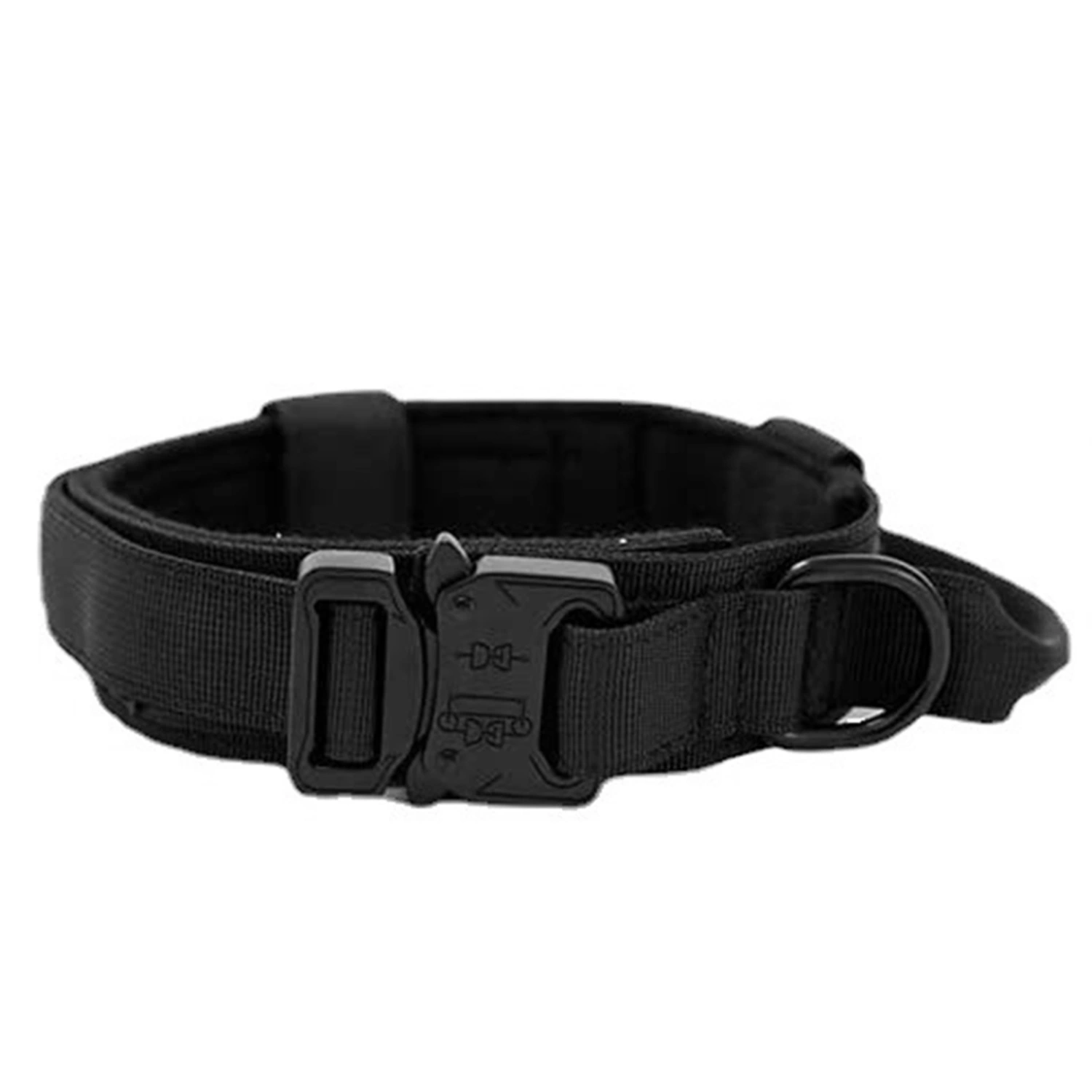 Adjustable Dog Collar Comfortable Breathable Pet Dog Collar with Metal Buckle And D Ring for Training Medium Large Dogs Black M