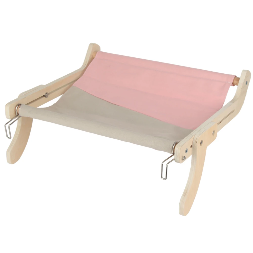 Cat Hammock Bed Wooden Frame Strong Load Bearing Capacity Ventilated Cat Window Perch for All Seasons Type B Free Size