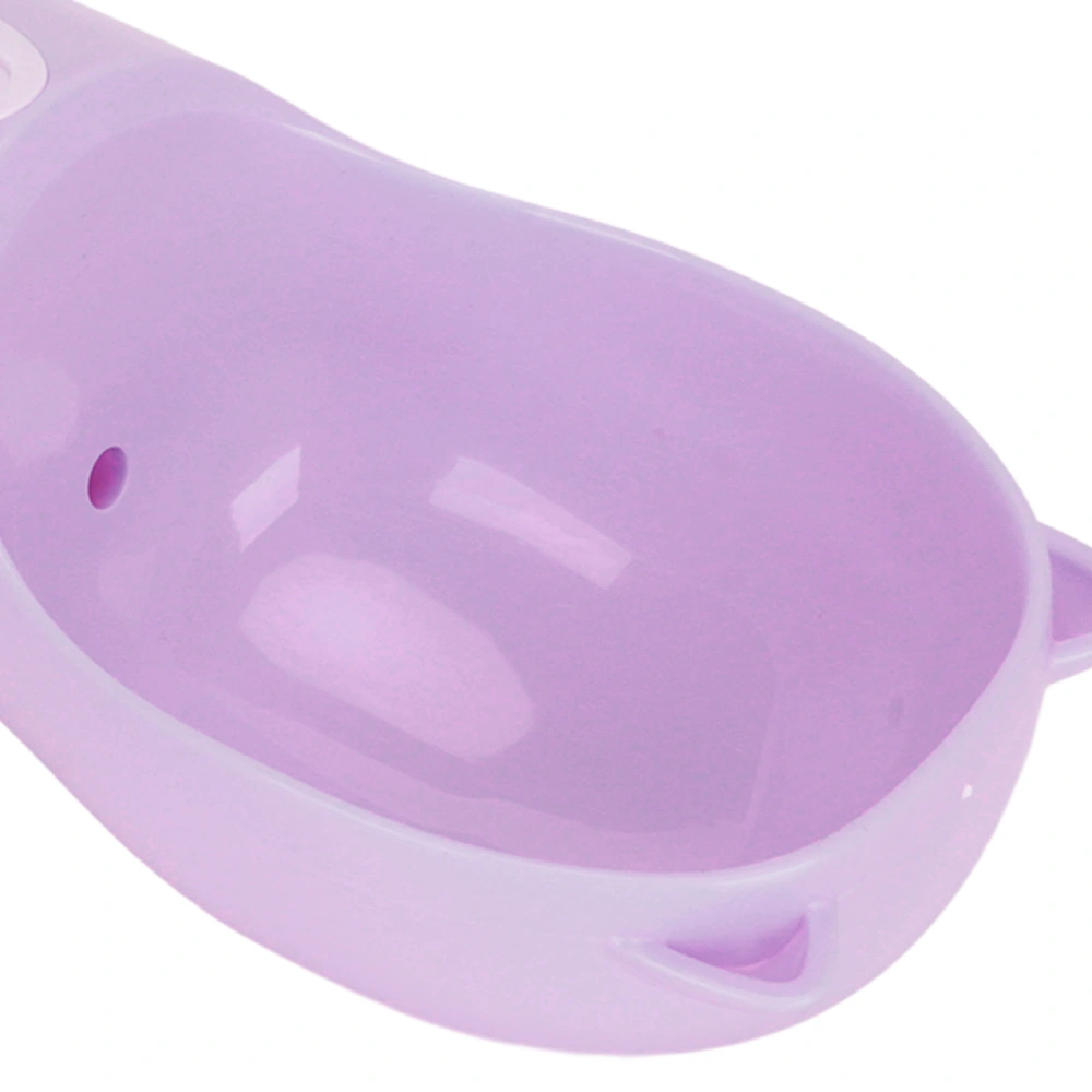 Dog Water Bottle Cartoon Leakproof Portable Puppy Water Dispenser with Treat Food Container for Pet Supplies Purple