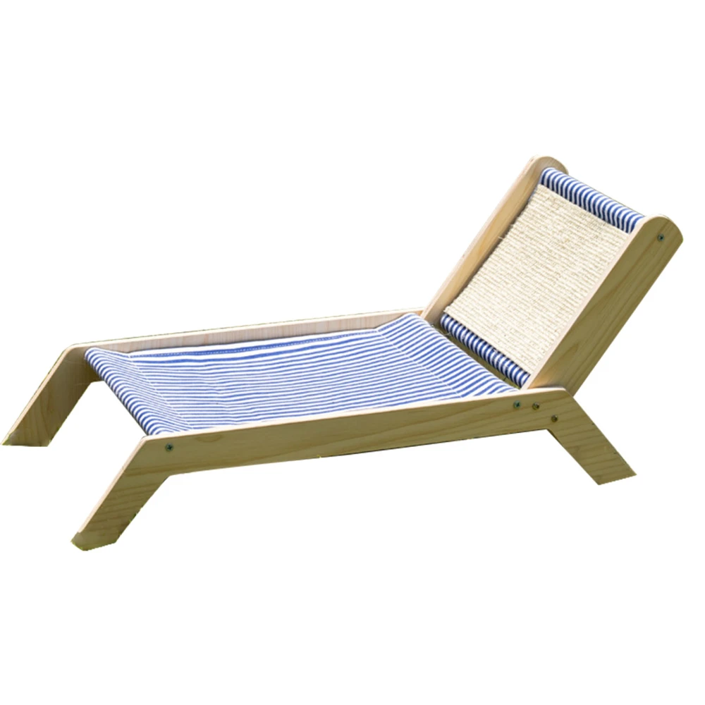 Cat Beach Chair Summer All Seasons Elevated Cat Bed with Sisal Scratcher for Outdoor Indoor Beach Chair