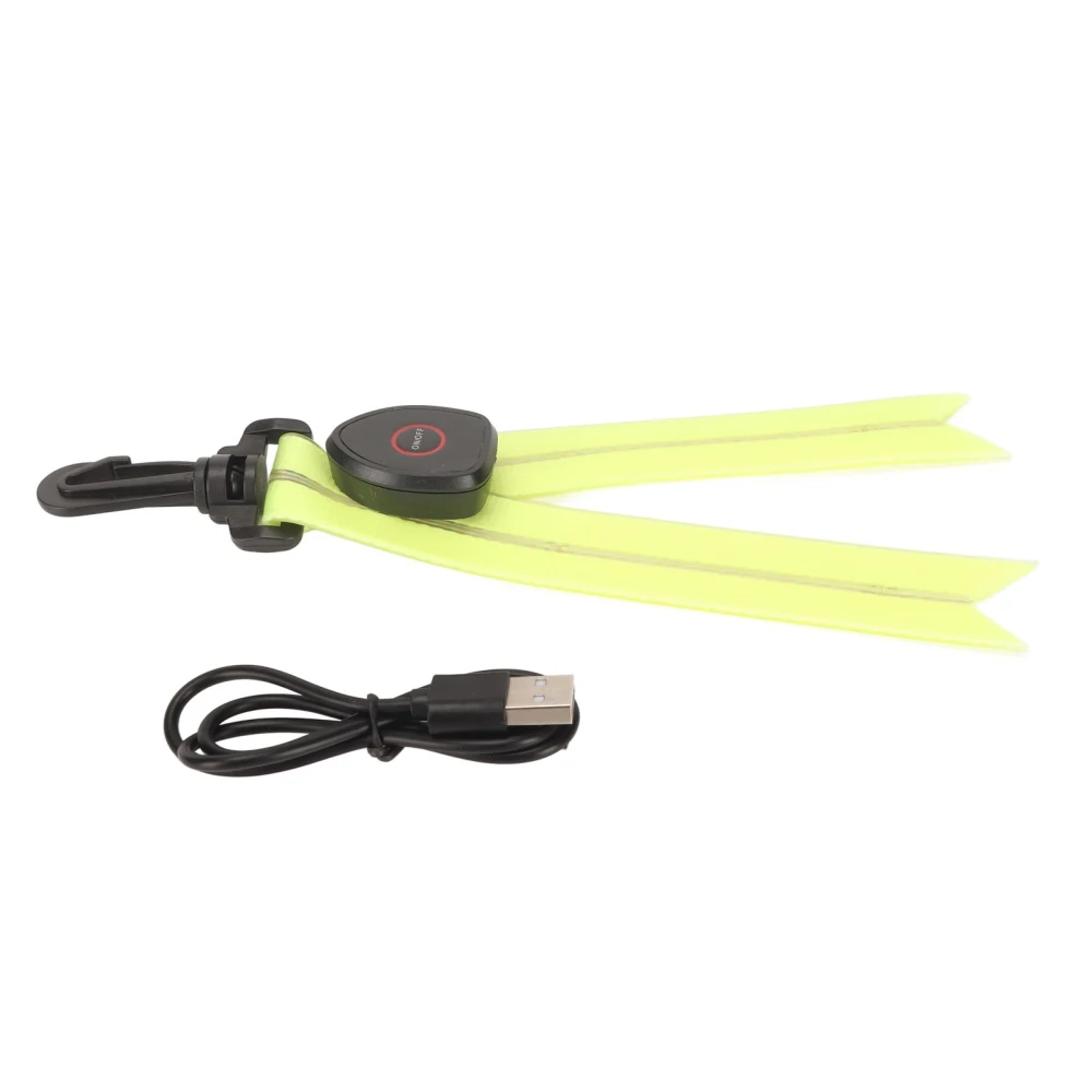 PVC Reflective Pendant Waterproof LED Luminous Keychains Reflector Tag Pendant for Outdoor Sports Cycling Pet Backpack Green