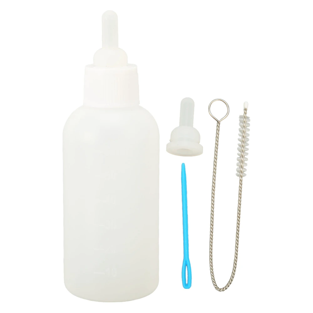 Buyweek Pet Bottle Kit Multipurpose Washable Reusable Soft Pet Nursing Bottle Kit for Pet Feeding Tool 60ml