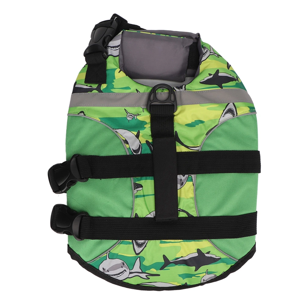 Dog Life Jacket Adjustable Reflective Dog Floatation Swimming Vest with Strong Handle for Boating Swimming M