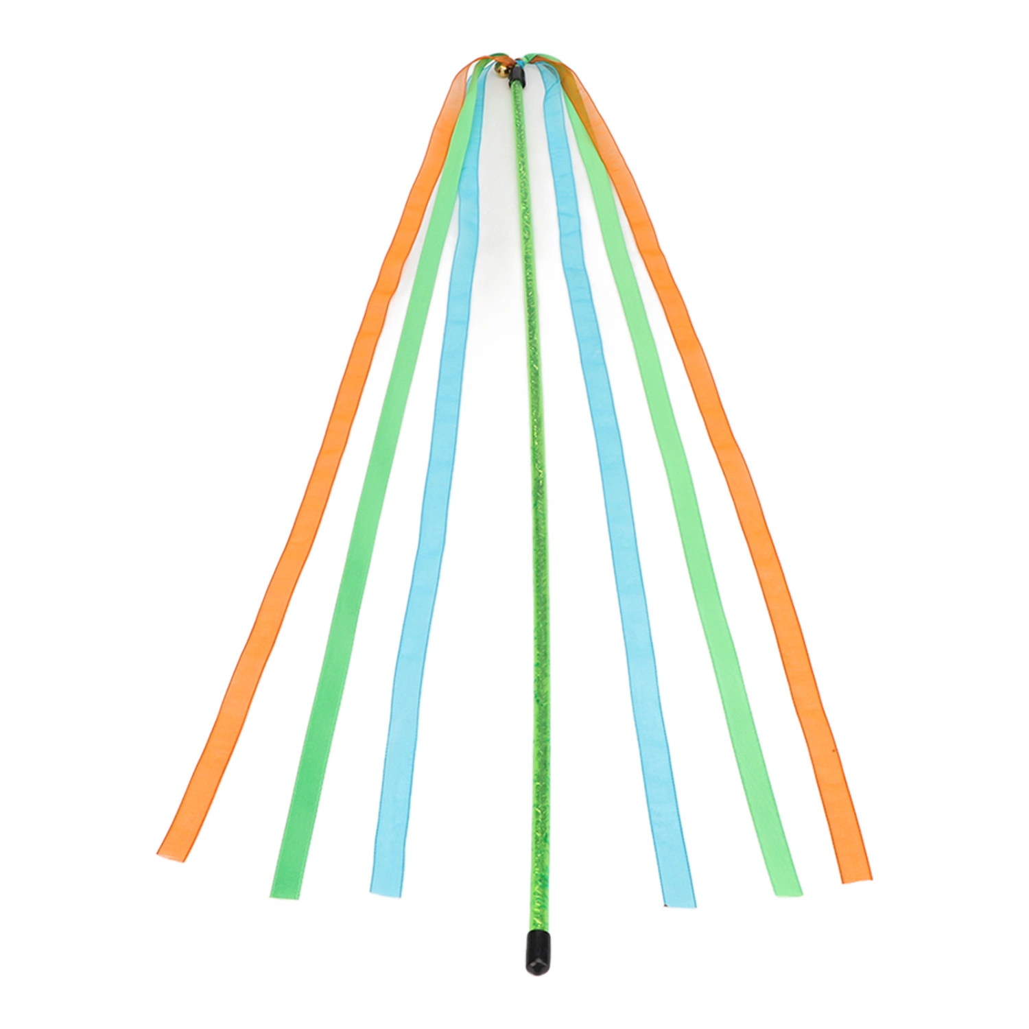 Cat Wand Toy Interactive Soft Colorful Strings Boredom Relief Kitten Teaser Stick for Indoor Outdoor