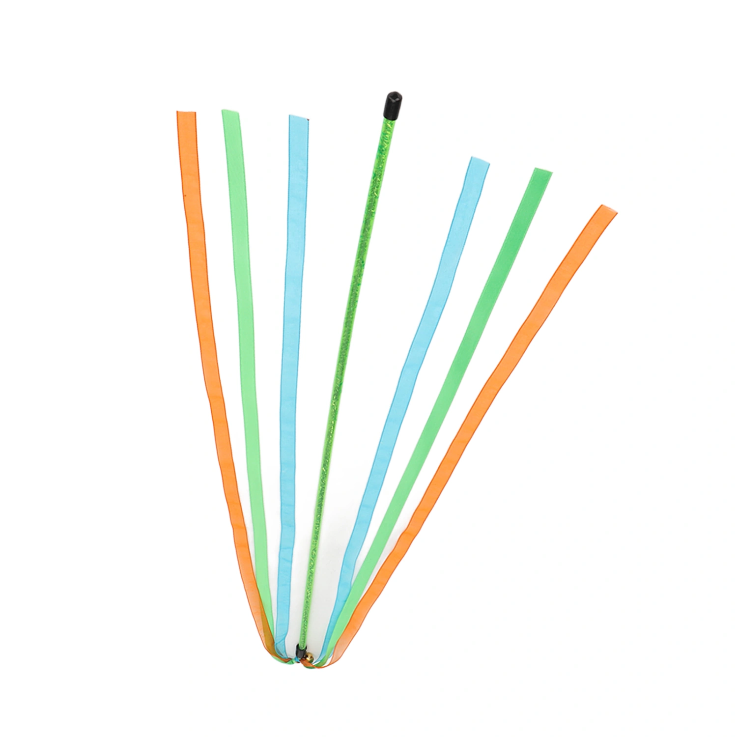 Cat Wand Toy Interactive Soft Colorful Strings Boredom Relief Kitten Teaser Stick for Indoor Outdoor