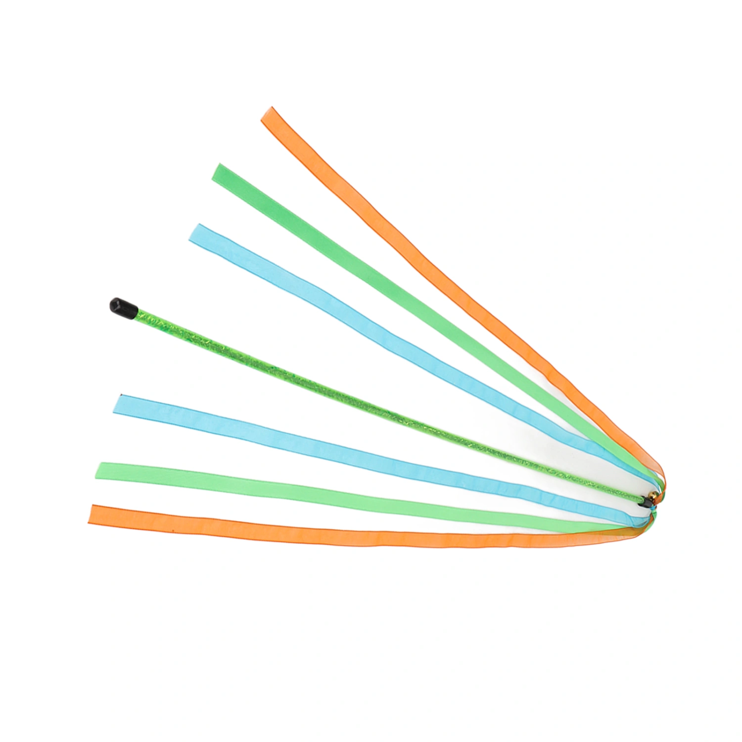 Cat Wand Toy Interactive Soft Colorful Strings Boredom Relief Kitten Teaser Stick for Indoor Outdoor