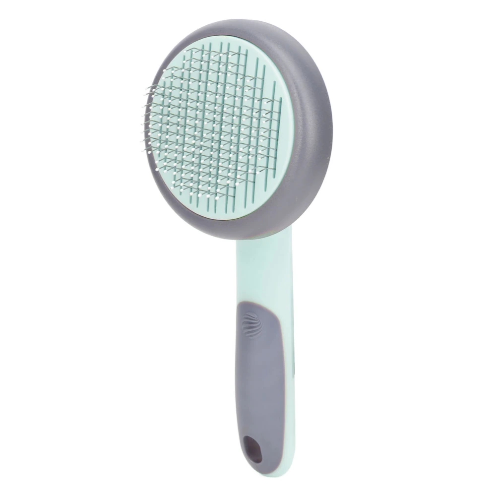 Pet Slicker Brush Self Cleaning Prevent Slip Knots Removal Cat Grooming Comb for Loose Floating Hair Green