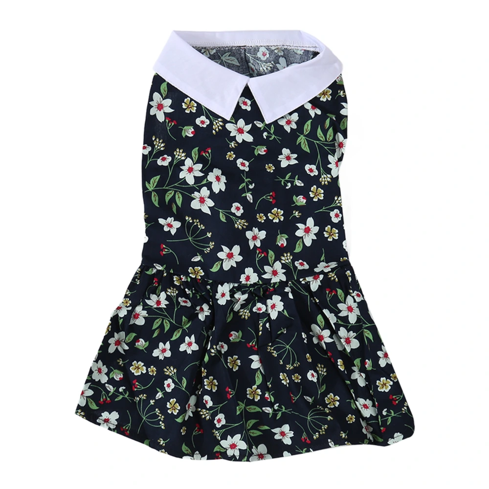 Dog Dress Soft Breathable Lightweight Fashionable Elegant Floral Puppy Princess Dress for Spring Summer S